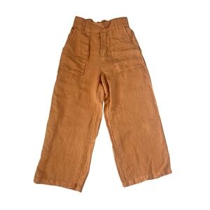 Flowy orange cropped pants